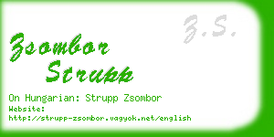 zsombor strupp business card